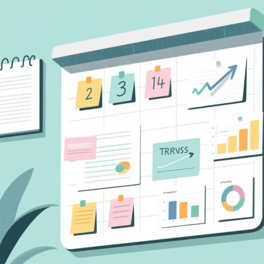 策略板與分析流程示意圖